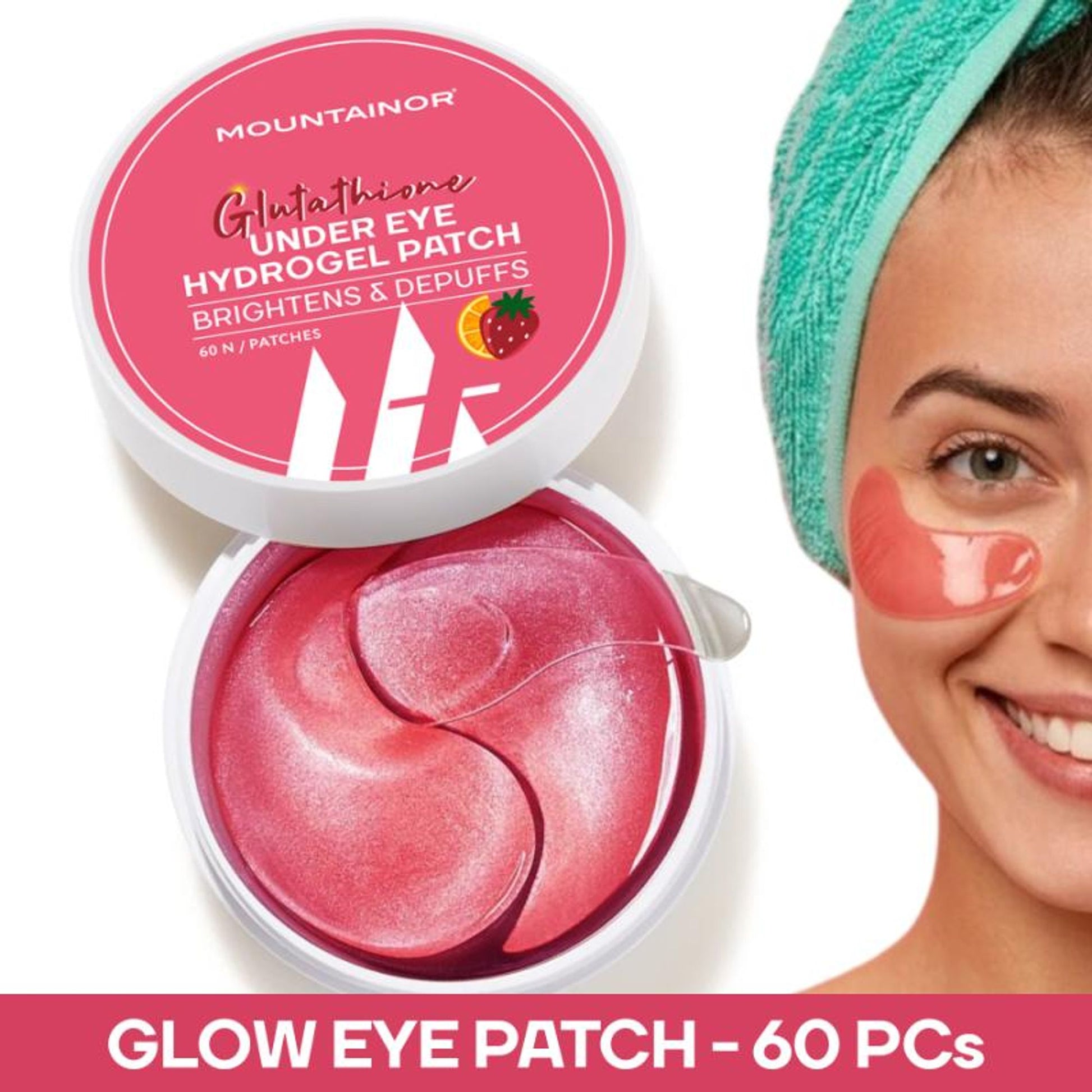 Mountainor Glutathione Hydrogel Under Eye Patch For Dark Circle & Puffiness, Korean Eye Care Patches