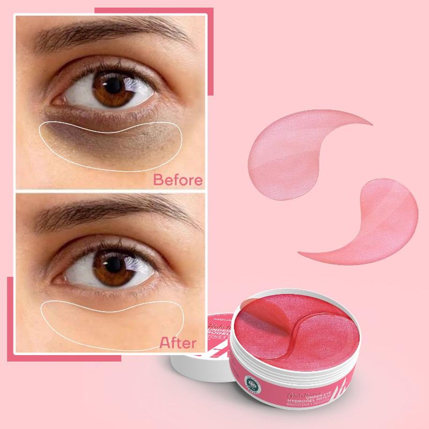 Mountainor Glutathione Hydrogel Under Eye Patch For Dark Circle & Puffiness, Korean Eye Care Patches