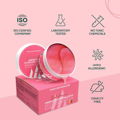 Mountainor Glutathione Hydrogel Under Eye Patch For Dark Circle & Puffiness, Korean Eye Care Patches