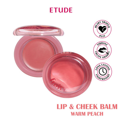 ETUDE Fruity Lip & Cheek Blur Balm - Peach