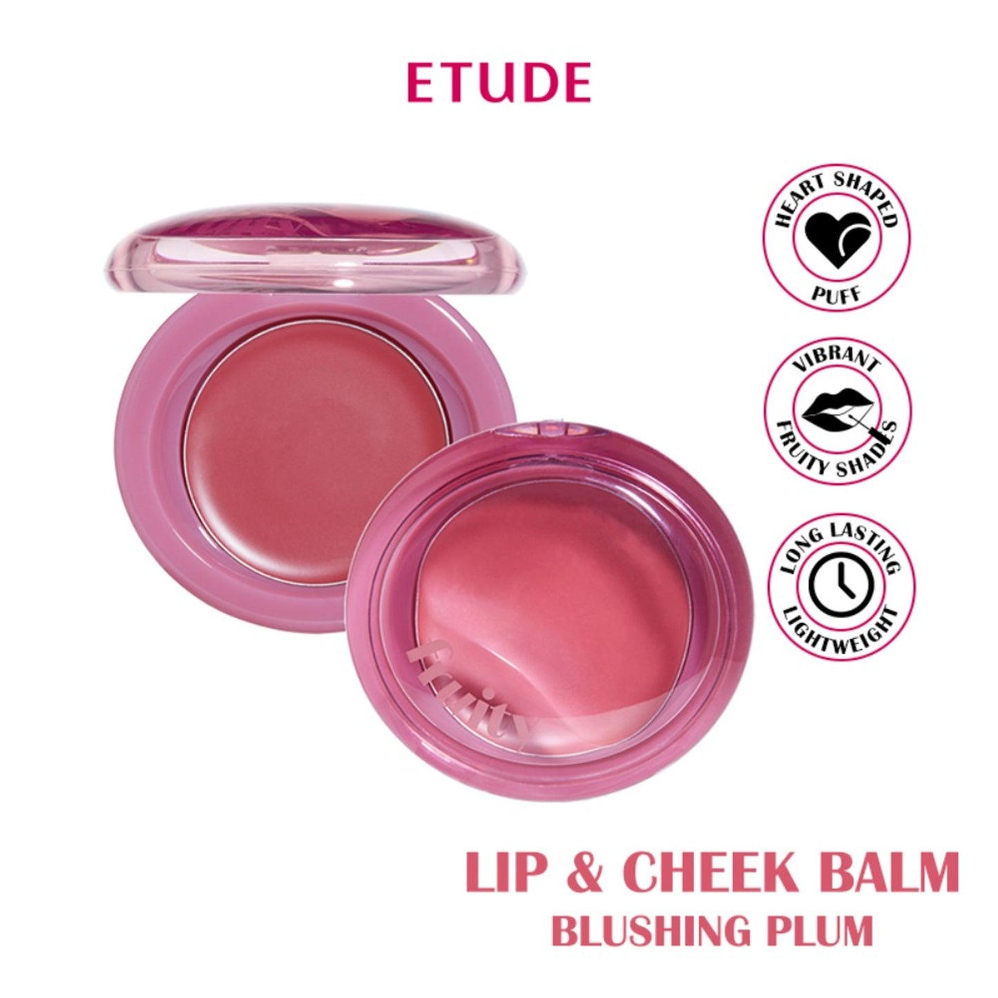 ETUDE Fruity Lip & Cheek Blur Balm - Plum