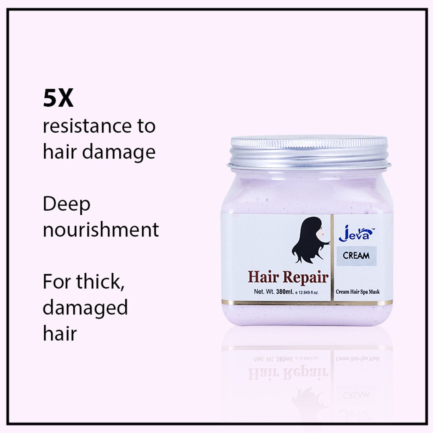 Jeva Keratin Hair Repair Spa Mask for Dry & Damaged Hair Deep Nourishing Strengthening Treatment