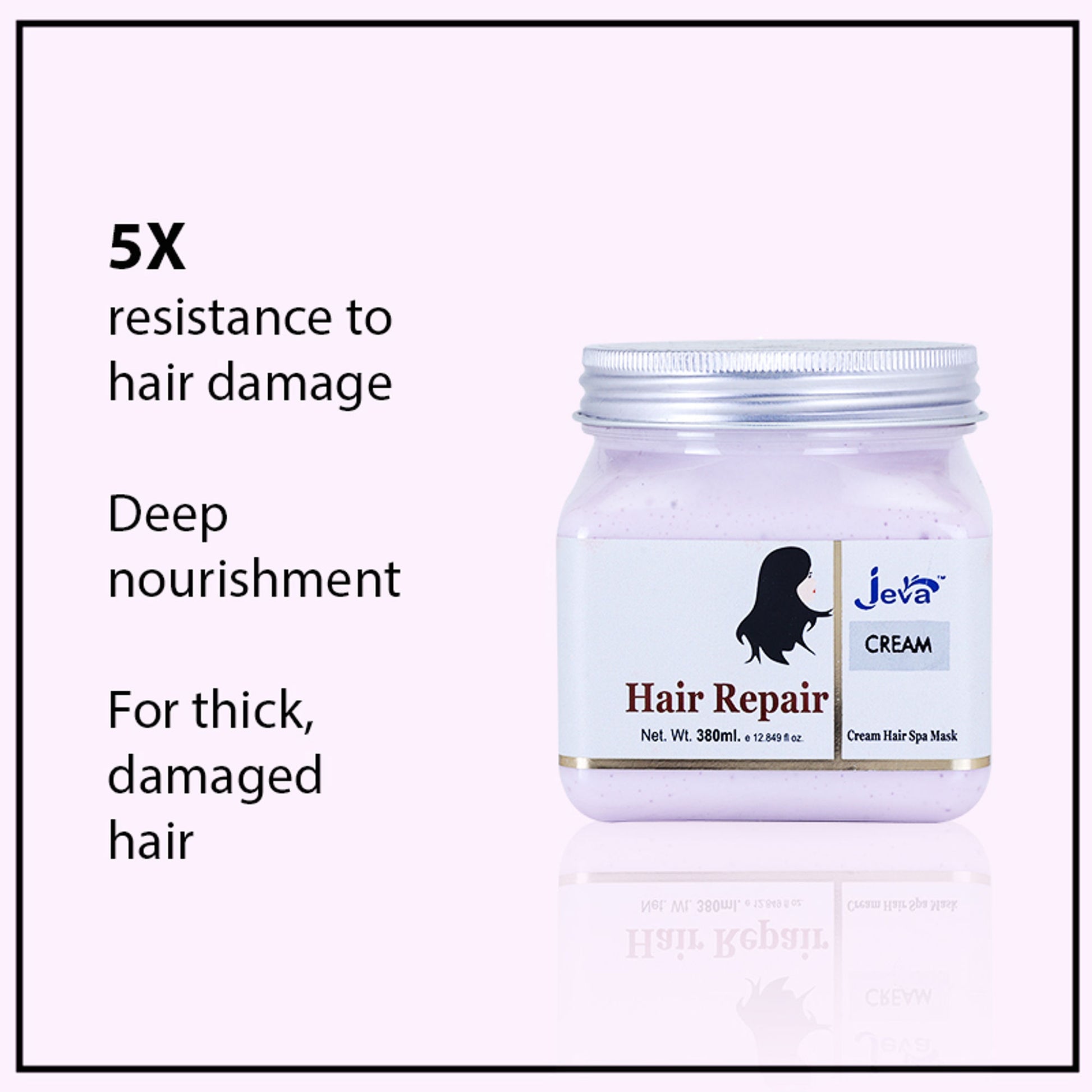 Jeva Keratin Hair Repair Spa Mask for Dry & Damaged Hair Deep Nourishing Strengthening Treatment