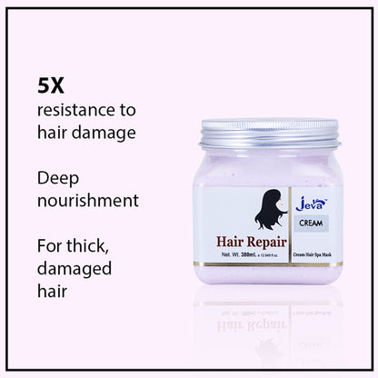 Jeva Keratin Hair Repair Spa Mask for Dry & Damaged Hair Deep Nourishing Strengthening Treatment