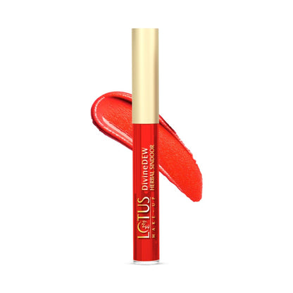 Lotus Make-Up Divine Dew Herbal Liquid Sindoor Love Drop, Water & Smudge Resistant,Long Lasting - Love Drop