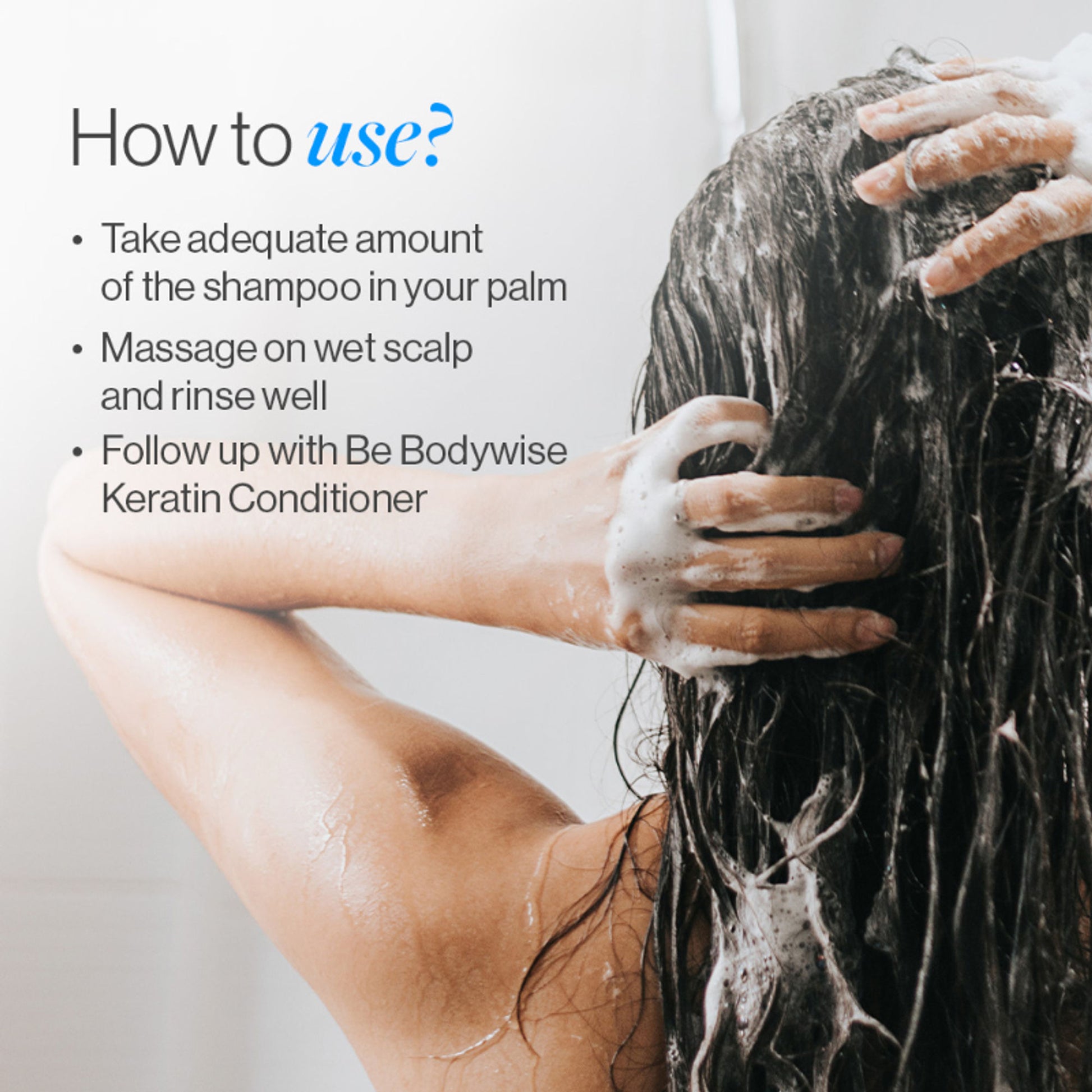 Be Bodywise Keratin Shampoo with Biotin & Argan Oil- Strengthens & Improves Hair Texture