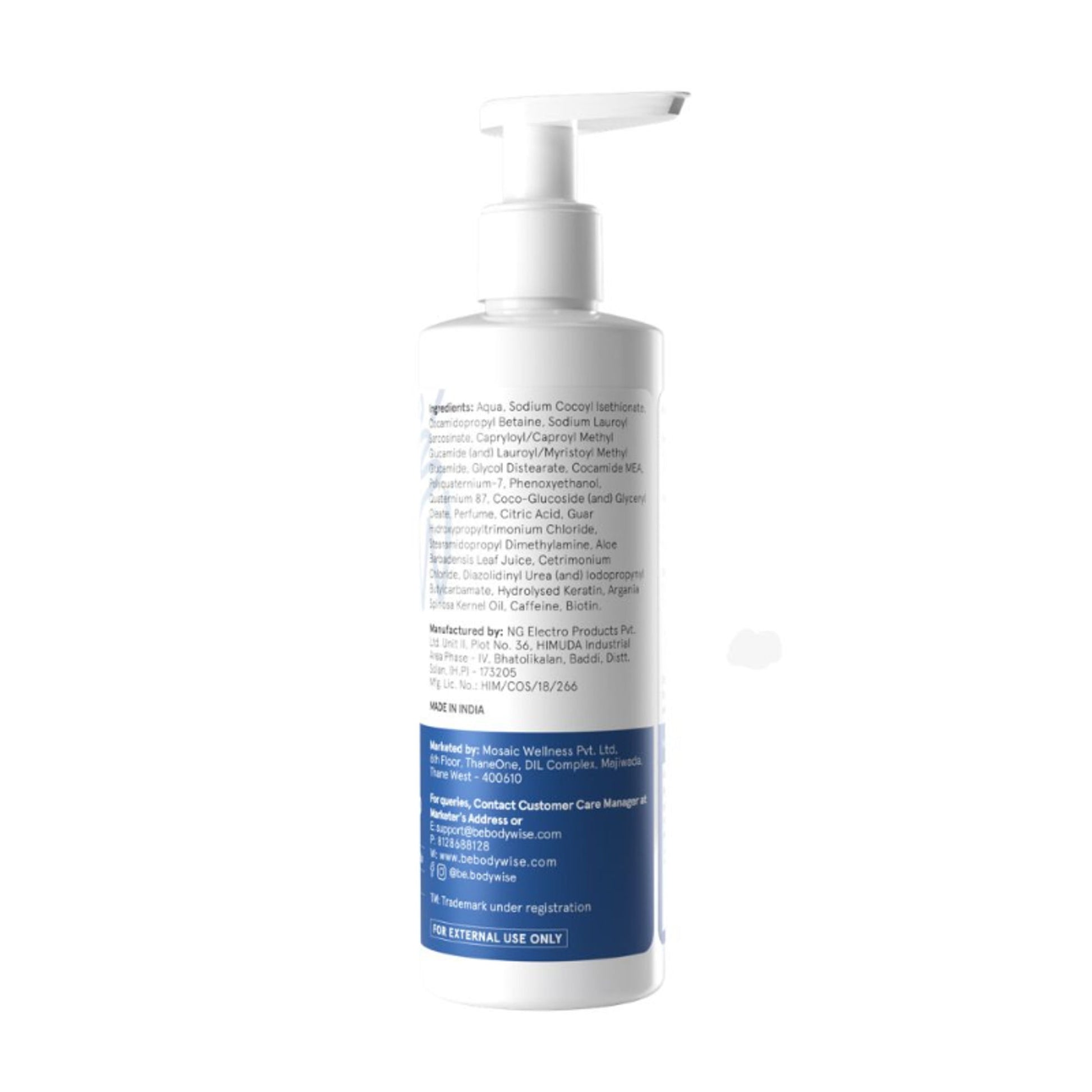 Be Bodywise Keratin Shampoo with Biotin & Argan Oil- Strengthens & Improves Hair Texture