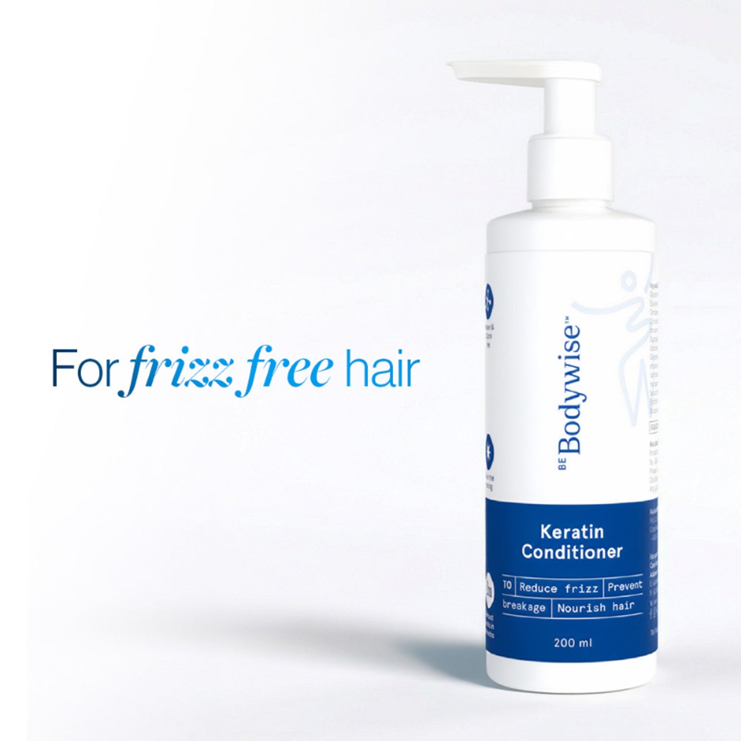 Be Bodywise Keratin Conditioner (Paraben and SLS Free) - Reduces Frizz and Locks in Moisture