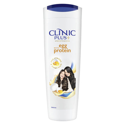 CLINIC PLUS Strength & Shine, With Egg Protein, Shampoo For Reduced Hair Breakage