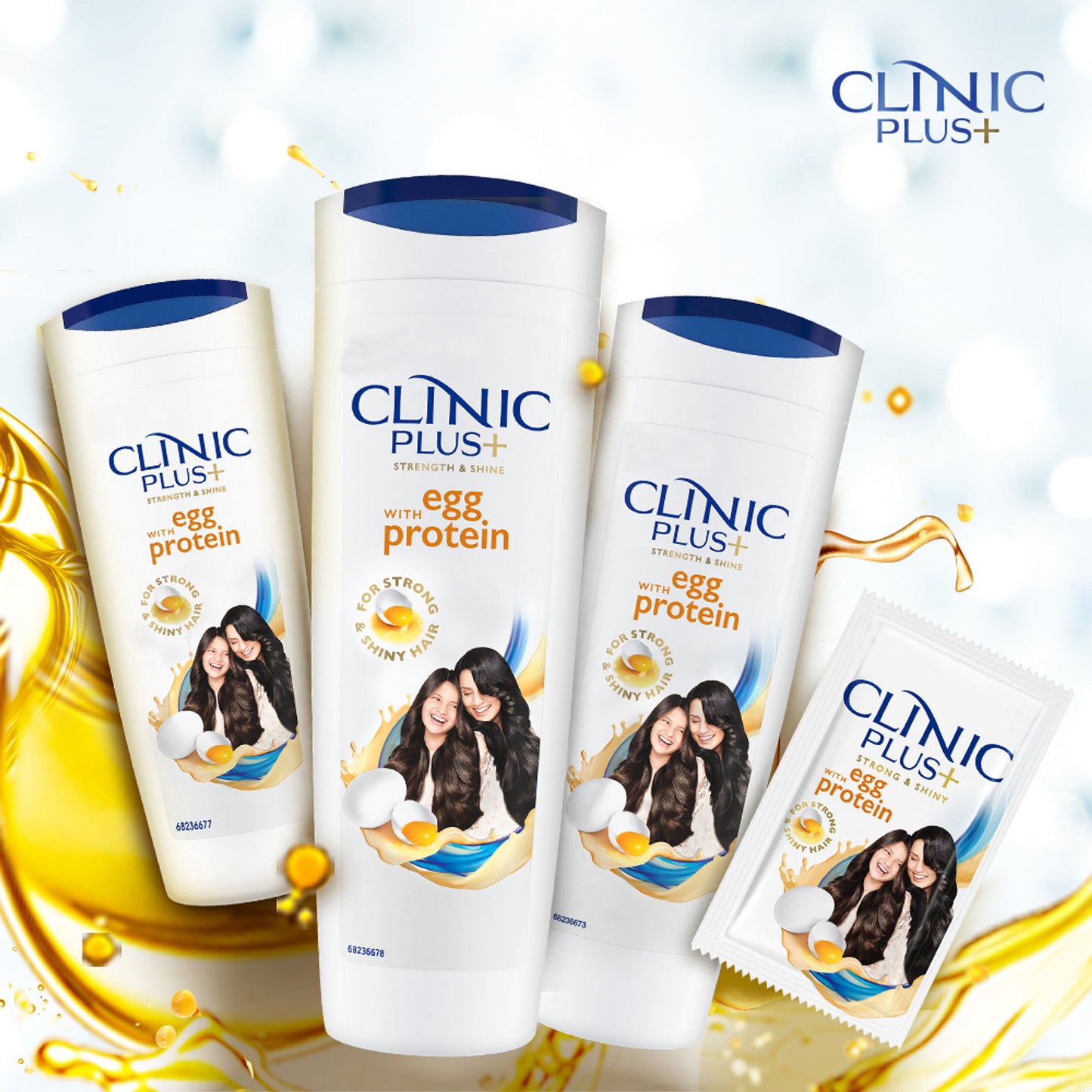 CLINIC PLUS Strength & Shine, With Egg Protein, Shampoo For Reduced Hair Breakage
