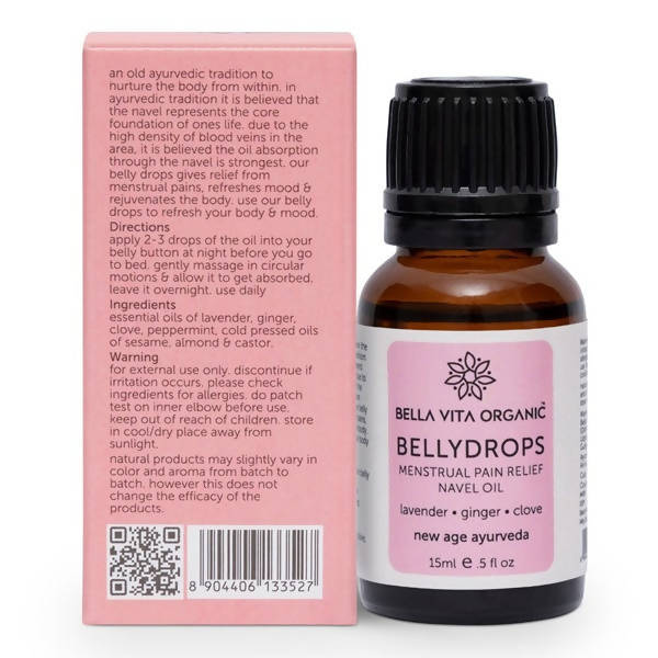 Bella Vita Organic Belly Drops Menstrual Pain Relief Navel Oil