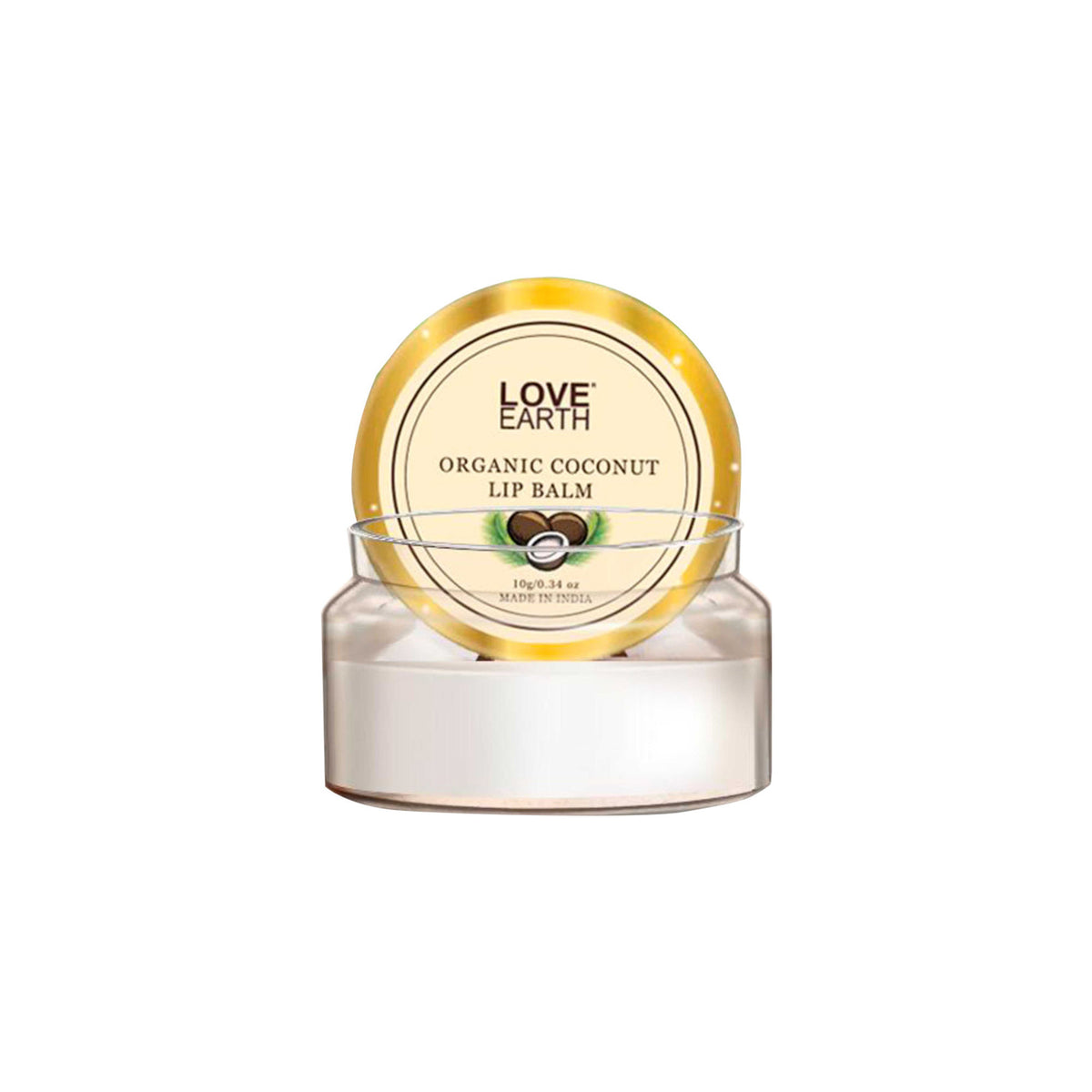 Love Earth Coconut Lip Balm for Dry & Chapped Lips with Vitamin E Shea Butter & Cocoa Butter