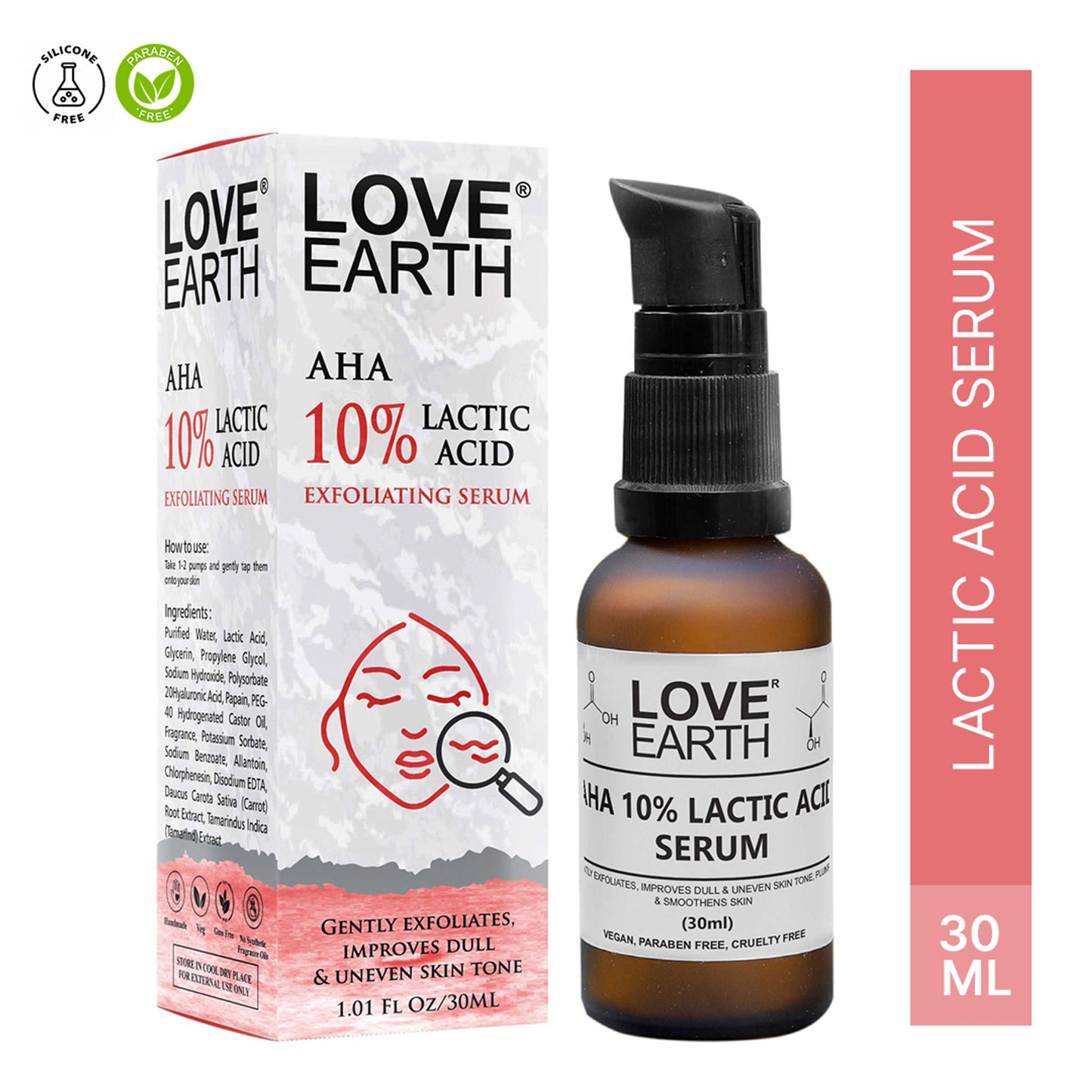 Love Earth AHA 10% Lactic Acid Serum