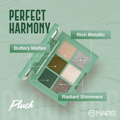 MARS Blooming Matte & Shimmer Eyeshadow Palette - 01 Plush