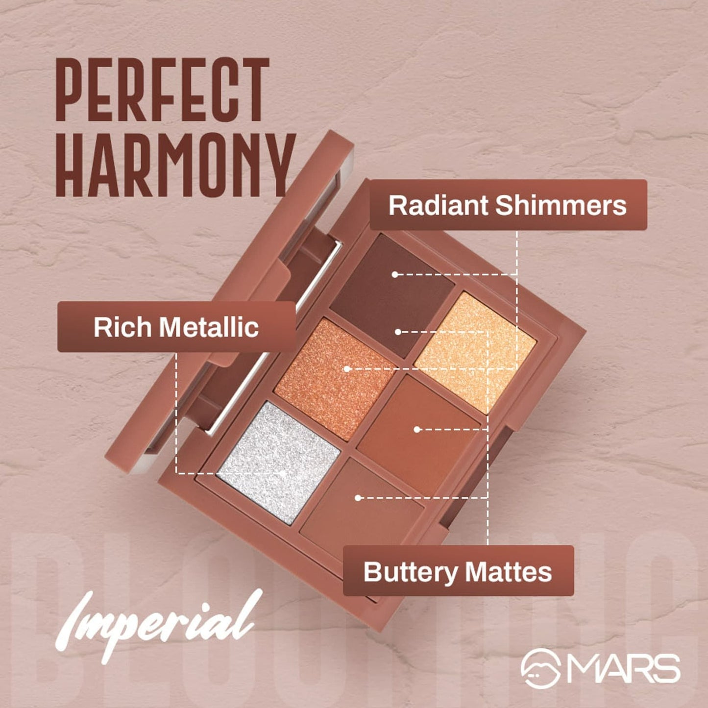 MARS Blooming Matte & Shimmer Eyeshadow Palette - 03 Imperial