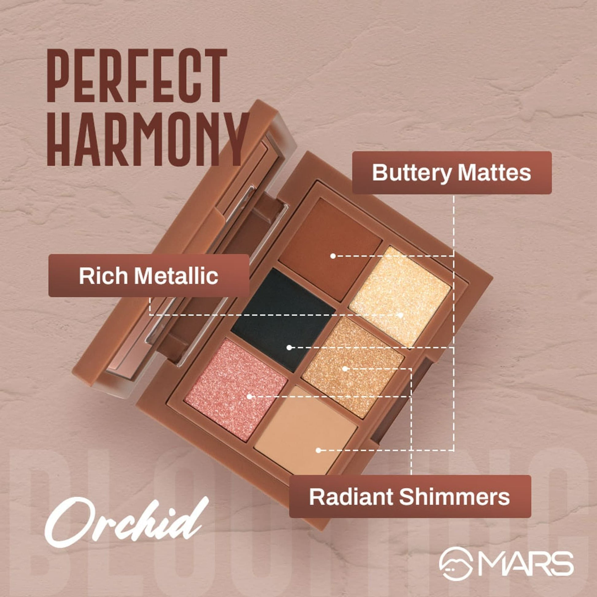 MARS Blooming Matte & Shimmer Eyeshadow Palette - 04 Orchid