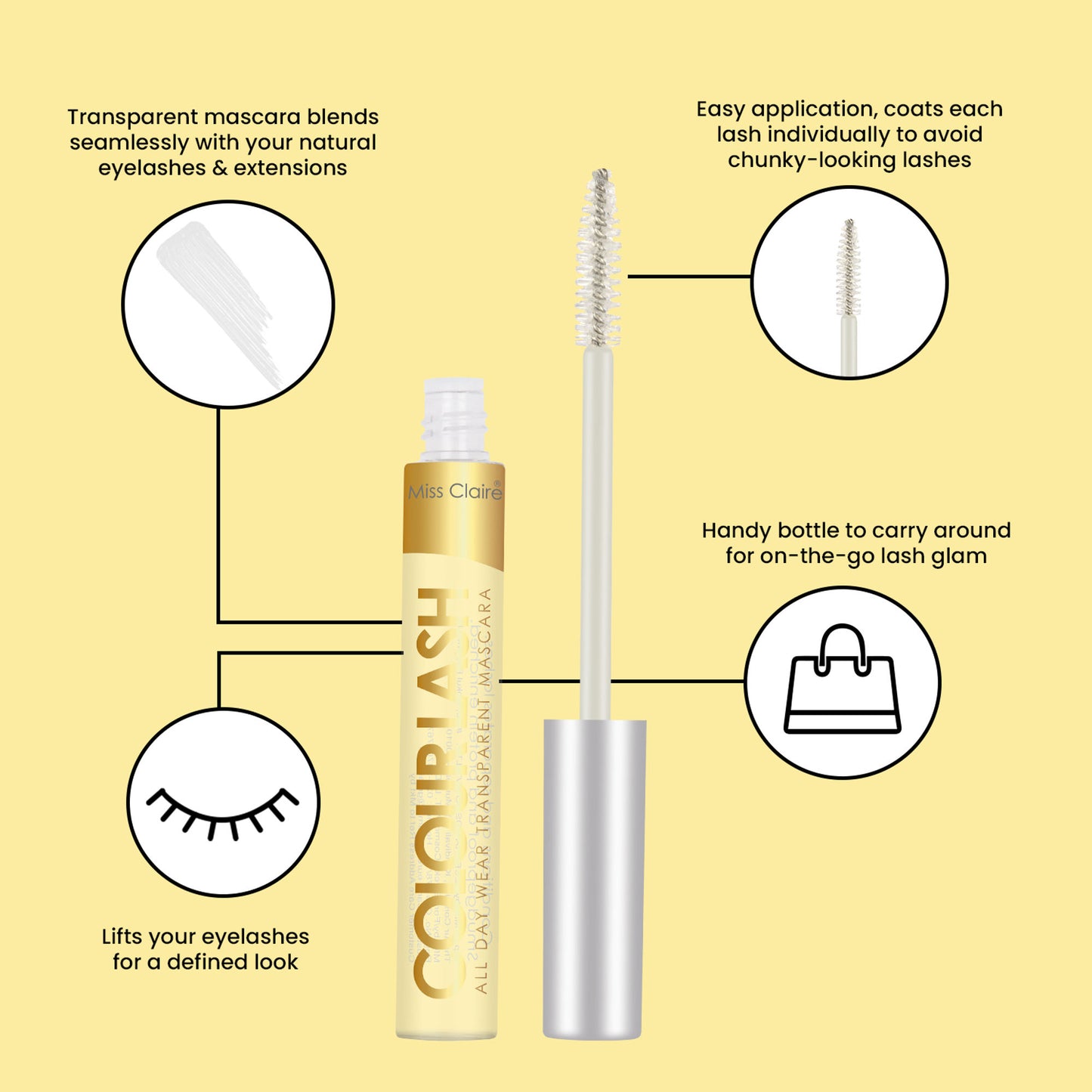 Miss Claire Colourlash All Day Wear Transparent Mascara