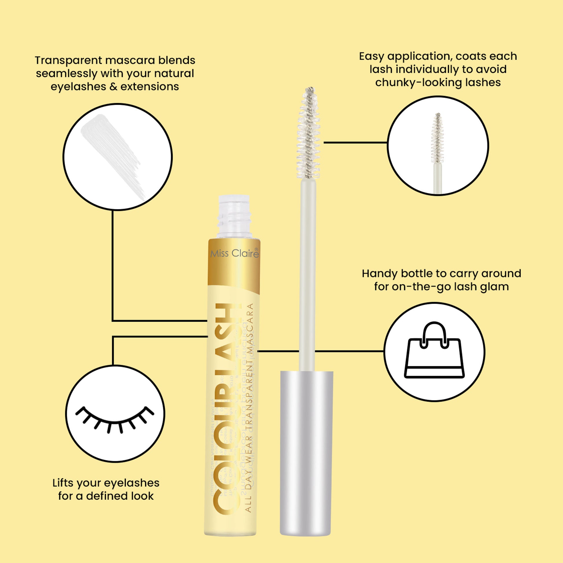 Miss Claire Colourlash All Day Wear Transparent Mascara
