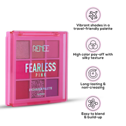 Renee Cosmetics Fearless Eyeshadow Palette - Pink