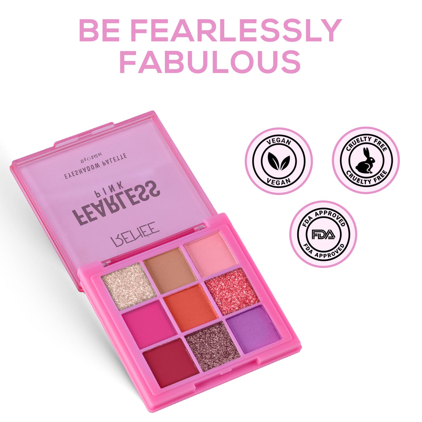 Renee Cosmetics Fearless Eyeshadow Palette - Pink