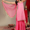 Indyancart VA Women Zari Detail Kurta & Trousers With Dupatta
