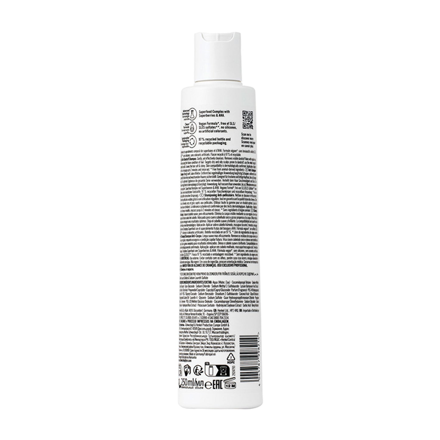 Schwarzkopf Professional Bonacure Anti-Dandruff Shampoo with Superberries & AHA