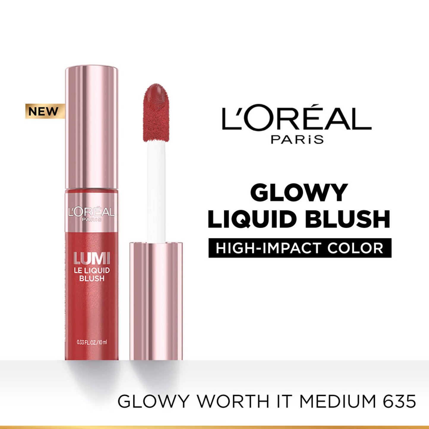 L'Oreal Paris Lumi Le Liquid Blush, Radiant & Glowy Finish - Glowy Worth It Medium