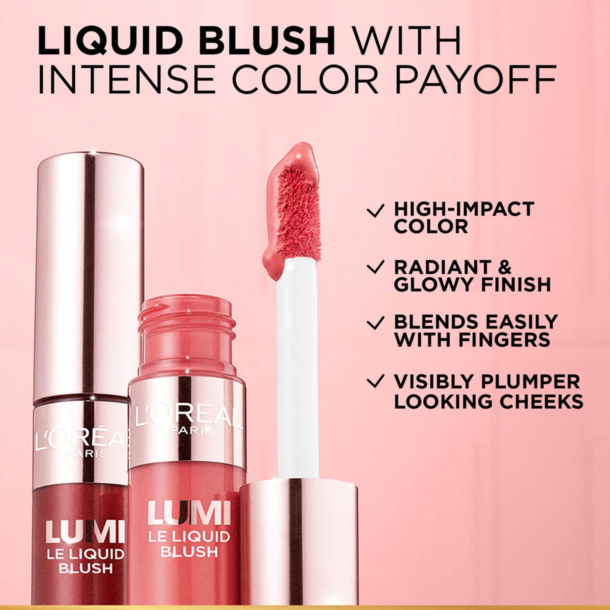 L'Oreal Paris Lumi Le Liquid Blush, Radiant & Glowy Finish - Glowy Worth It Medium