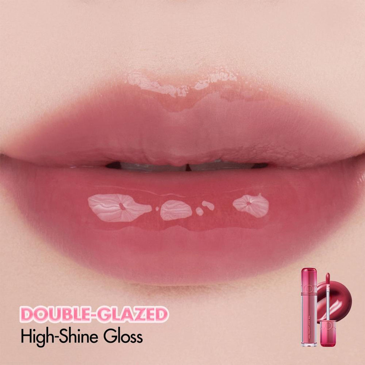 Rom&nd The Juicy Lasting Tint in shade 04 Fig Fig, featuring a vibrant lip tint with a glossy finish and smooth application.