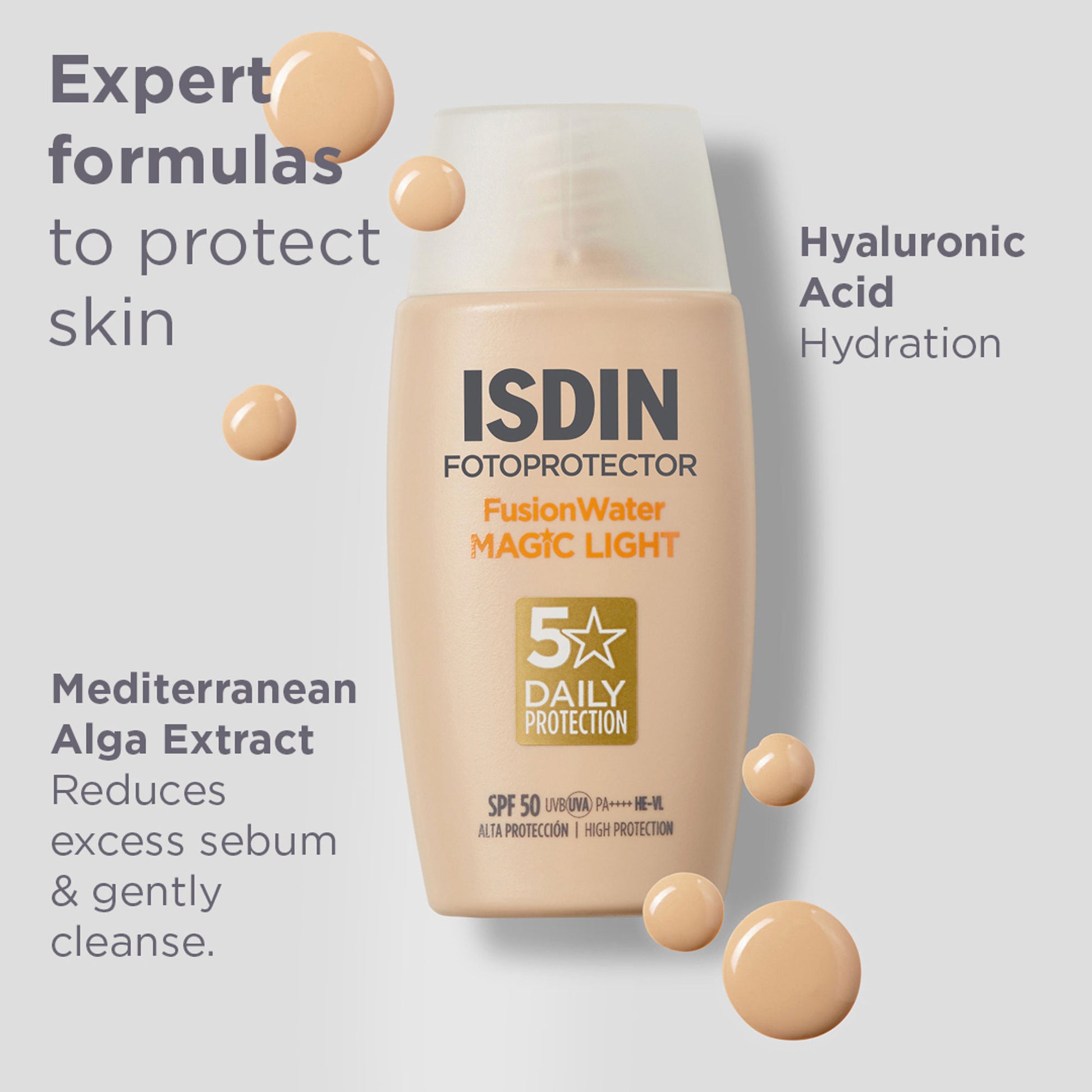 ISDIN Fotoprotector Fusion Water Magic Color SPF 50 PA++++ - Light