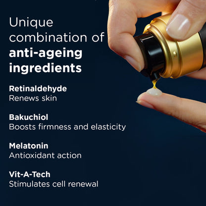 ISDIN Isdinceutics Retinal Intense serum in a sleek white bottle with a pump dispenser, shown on a neutral background.