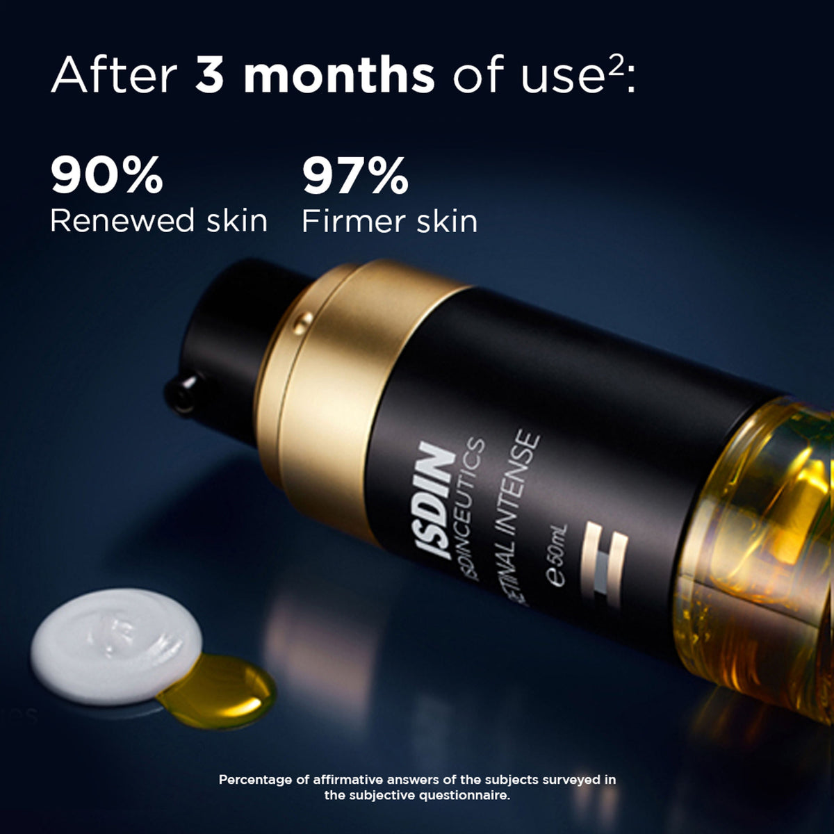 ISDIN Isdinceutics Retinal Intense serum bottle with dropper, featuring sleek packaging for skincare and anti-aging benefits.