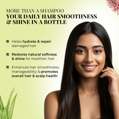 Just Herbs Silky Strength Aloevera-Wheatgerm Moisturising Shampoo