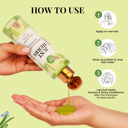 Just Herbs Silky Strength Aloevera-Wheatgerm Moisturising Shampoo