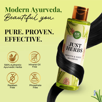 Just Herbs Silky Strength Aloevera-Wheatgerm Moisturising Shampoo