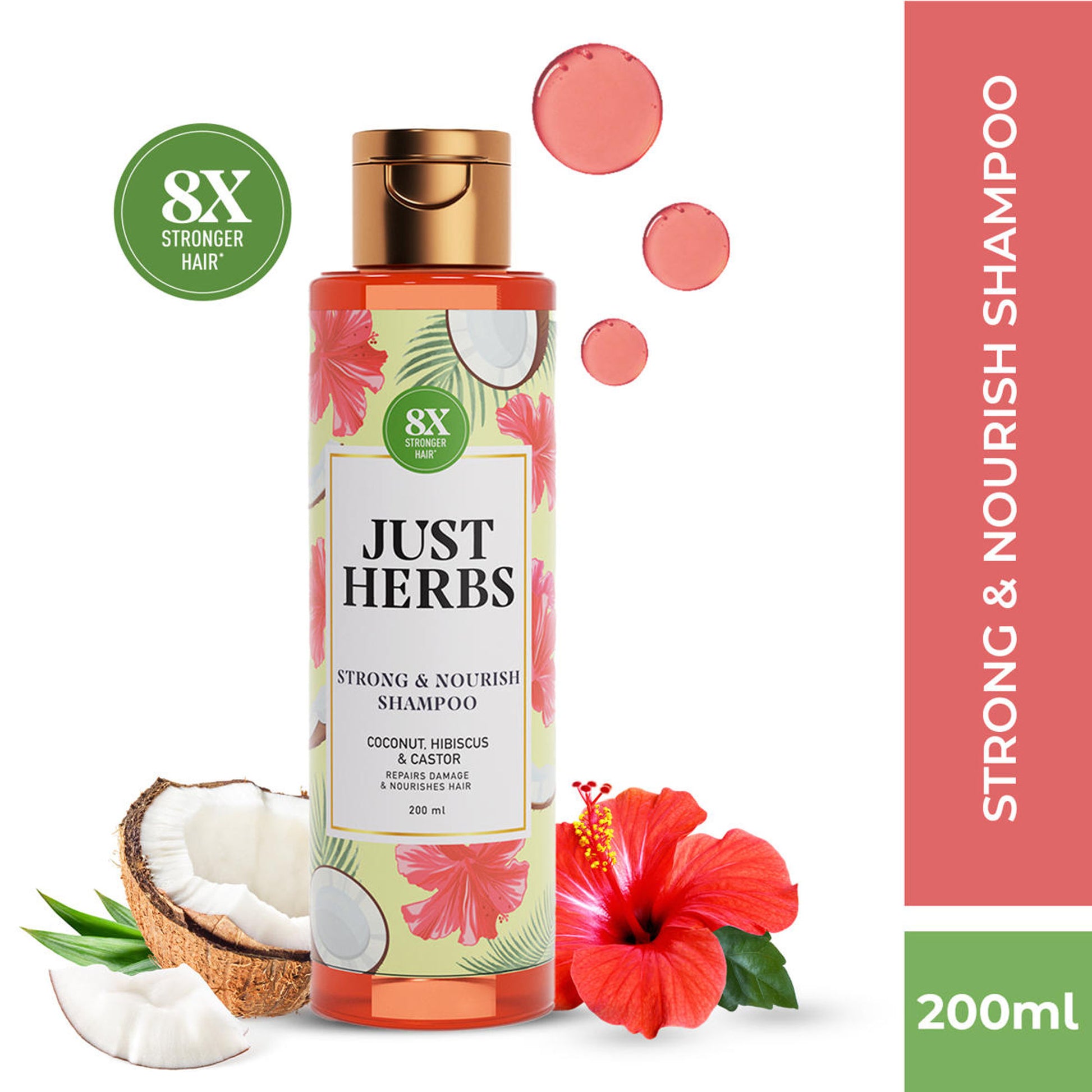 Just Herbs Castor & Black Onion Seed Shampoo