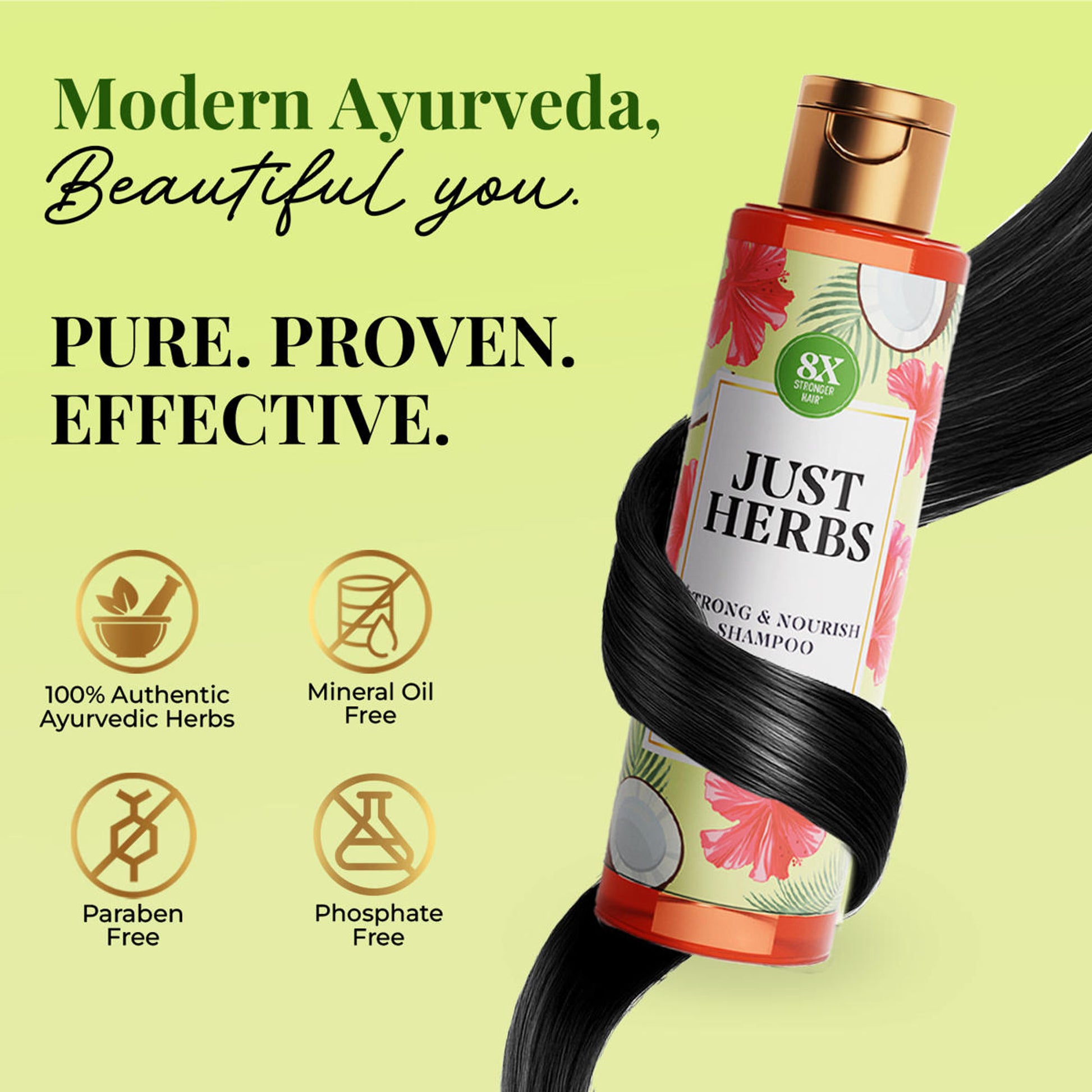 Just Herbs Castor & Black Onion Seed Shampoo