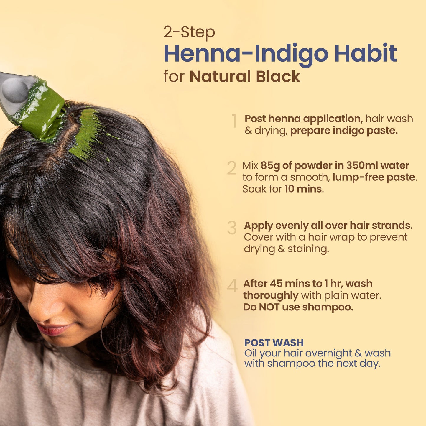 Nat Habit Hufa Pigment Indigo Powder & Ready-To-Apply Henna Paste