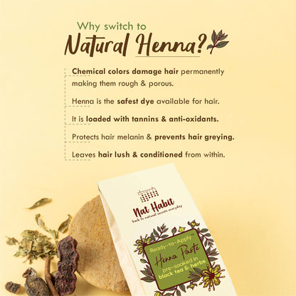 Nat Habit Hufa Pigment Indigo Powder & Ready-To-Apply Henna Paste