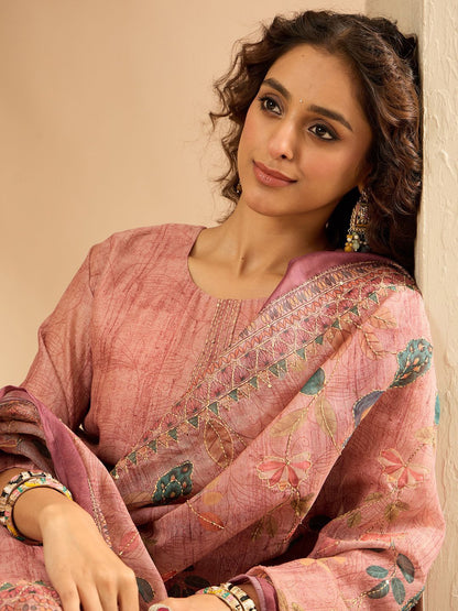 Indyancart IE Women Embroidered Kurta with Trousers & Dupatta