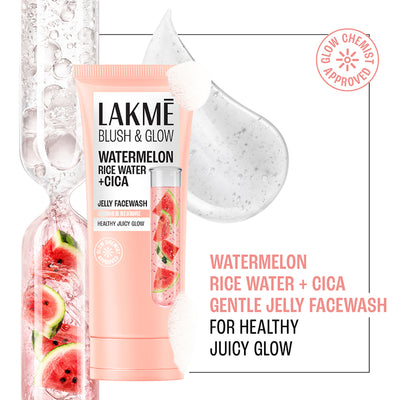 Lakme Blush & Glow Jelly Facewash With Watermelon Rice Water