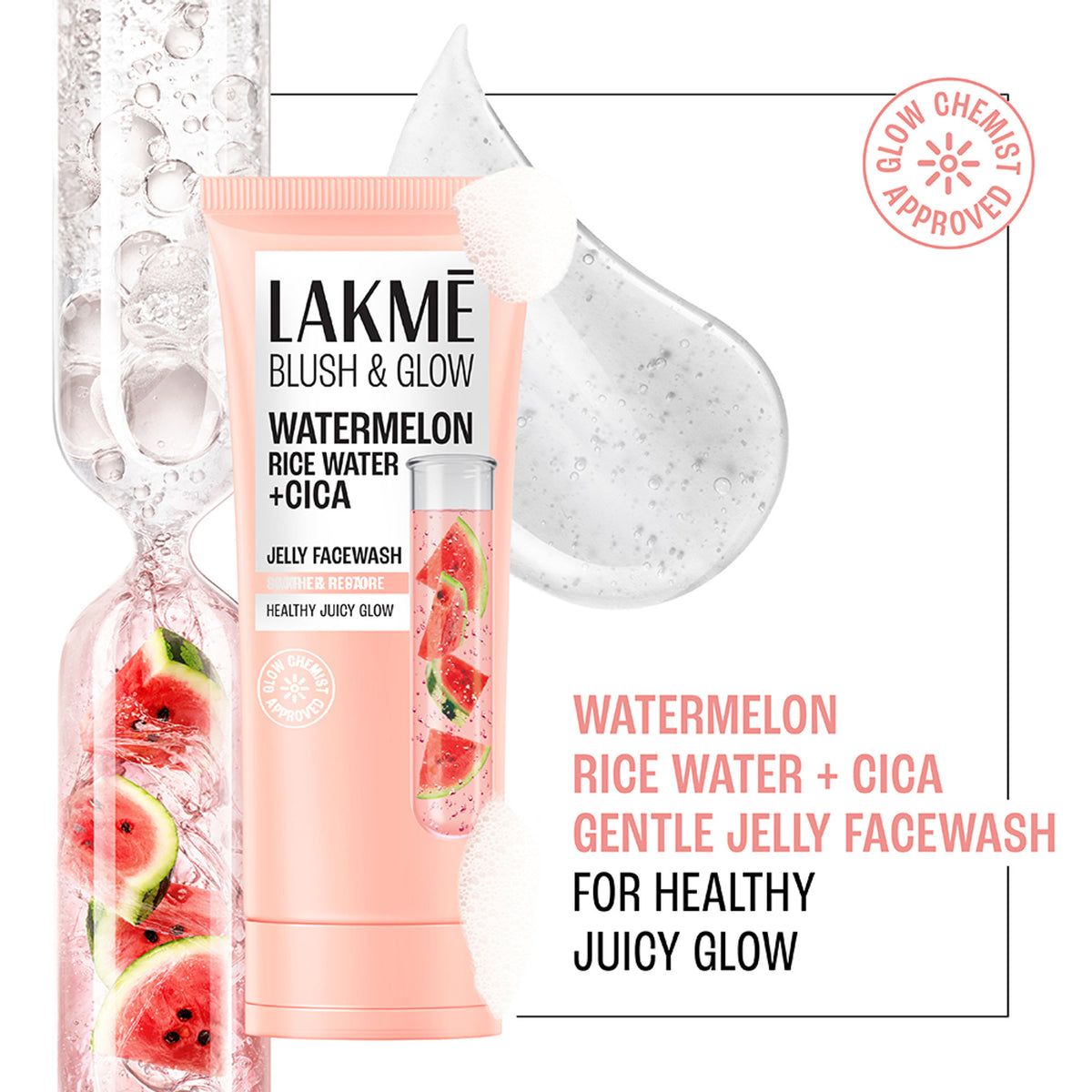 Lakme Blush & Glow Jelly Facewash With Watermelon Rice Water