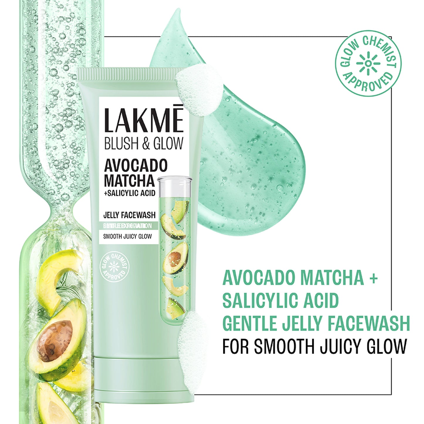 Lakme Blush & Glow Avocado Matcha + Salicylic Acid Jelly Face Wash