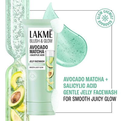 Lakme Blush & Glow Avocado Matcha + Salicylic Acid Jelly Face Wash