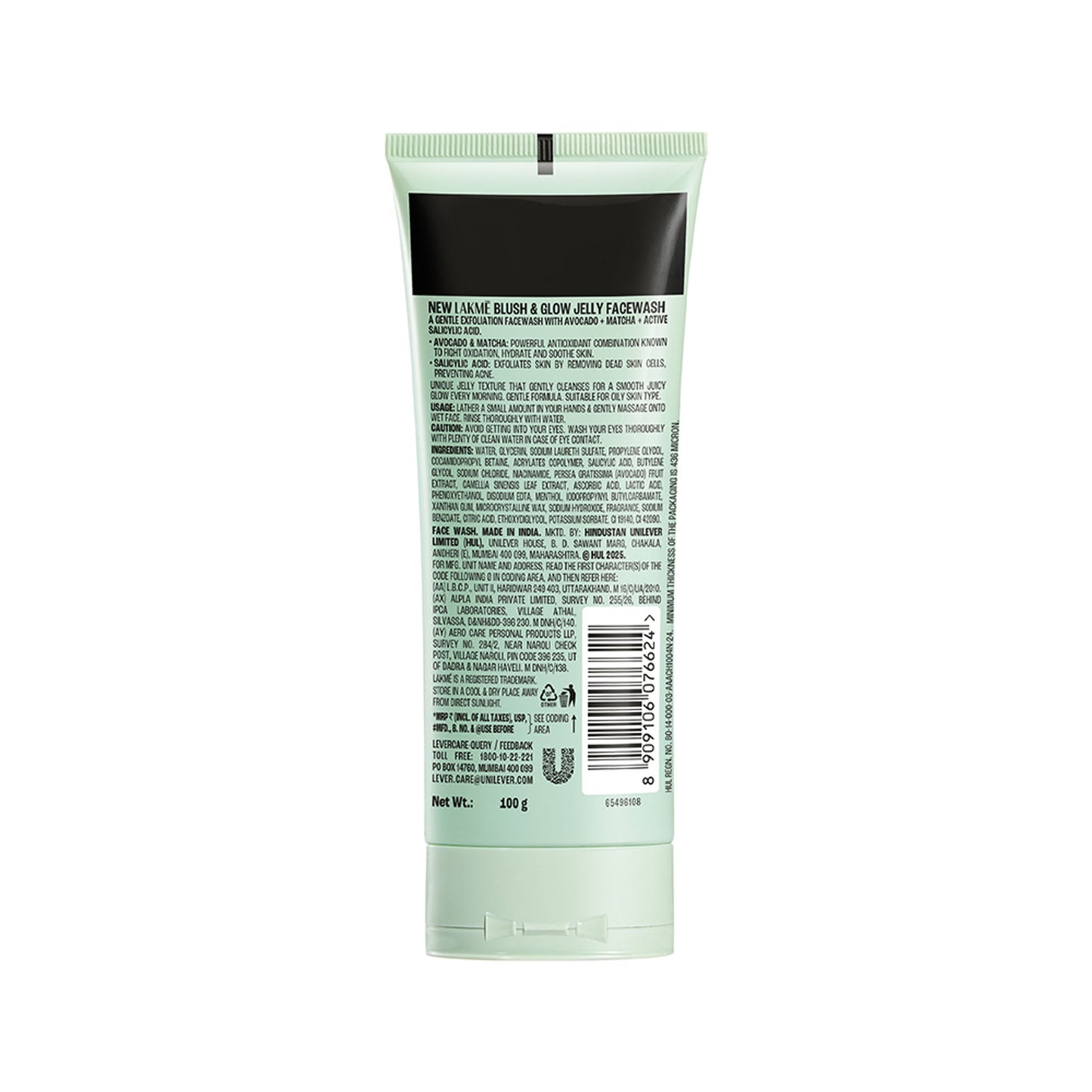 Lakme Blush & Glow Avocado Matcha + Salicylic Acid Jelly Face Wash
