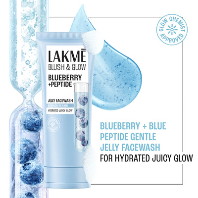 Lakme Blush & Glow Blueberry + Peptide Jelly Face Wash