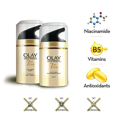 Olay Total Effects Slay All Day With Day & Night Cream, Fights 7 Signs of Ageing With Niacinamide