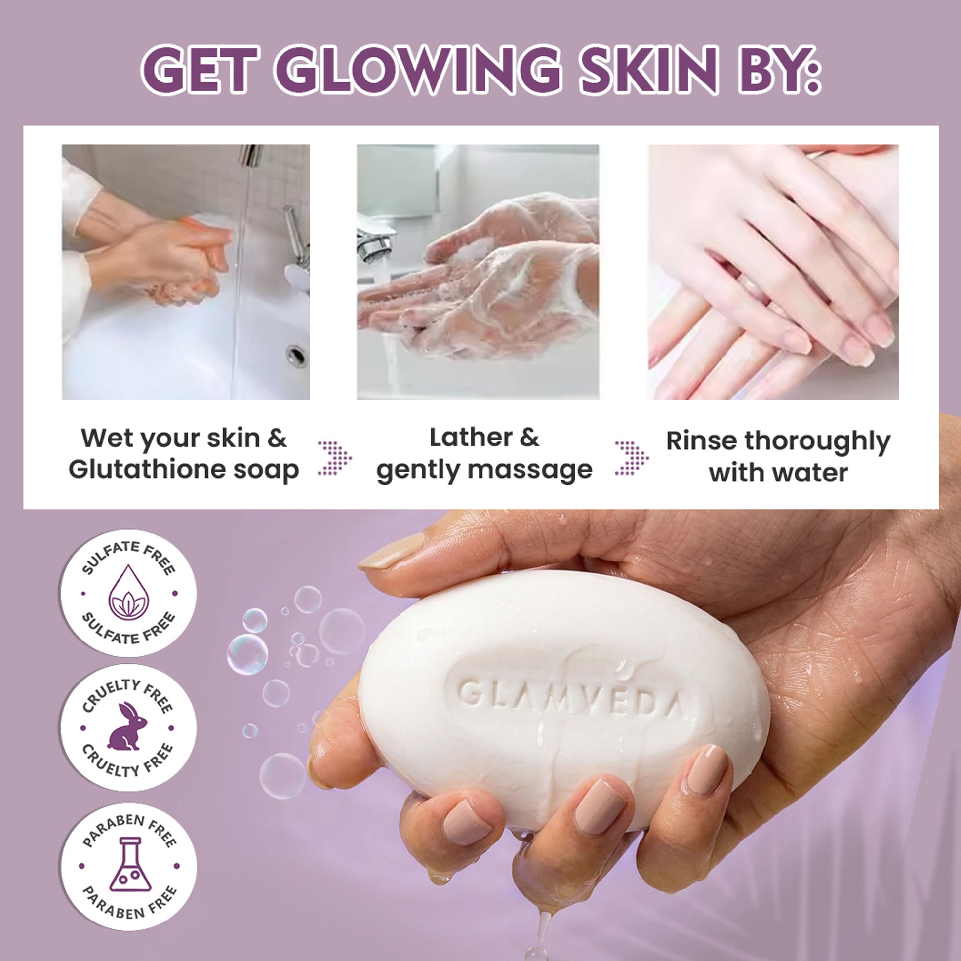 Glamveda 1% Glycolic Acid & 1% Salicylic Acid Body Acne Soap - Pack Of 2