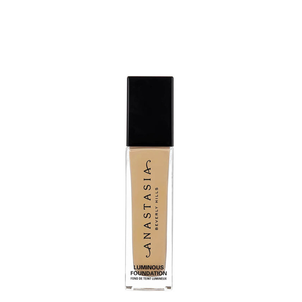 Anastasia Beverly Hills Luminous Foundation in shade 270c, close-up of the foundation bottle with product details visible