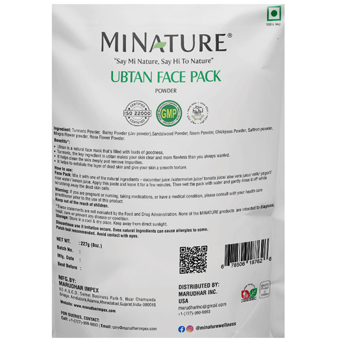 Miniature Ubtan Face Pack Powder in a jar, natural face pack for glowing skin, traditional herbal skincare product.